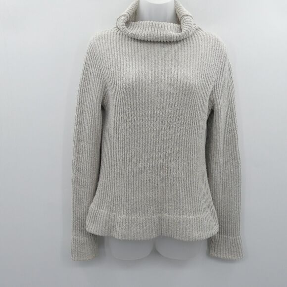 Guideboat Co. Fisherman Ribbed Sweater Size S Beige Turtleneck Old Money Preppy - Picture 1 of 9
